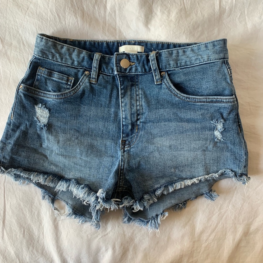 H&M Distressed Jean Shorts